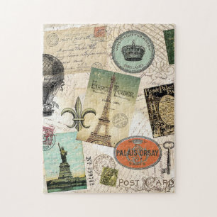 Puzzle de collage de Vintage voyage