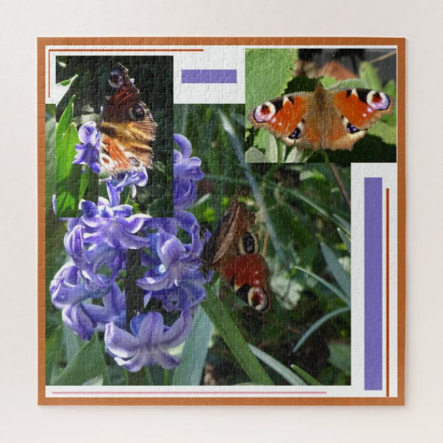 Puzzle de collage : Papillon Peacock (Vertical)