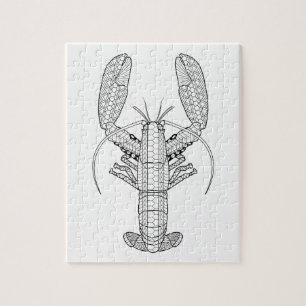 Puzzle de coloration pour adultes de homard