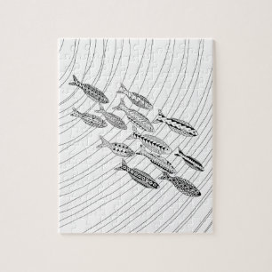 Puzzle de coloration pour adultes de poisson