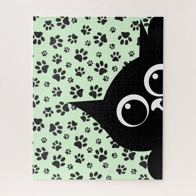 Puzzle de conception de chat qui regarde (Vertical)