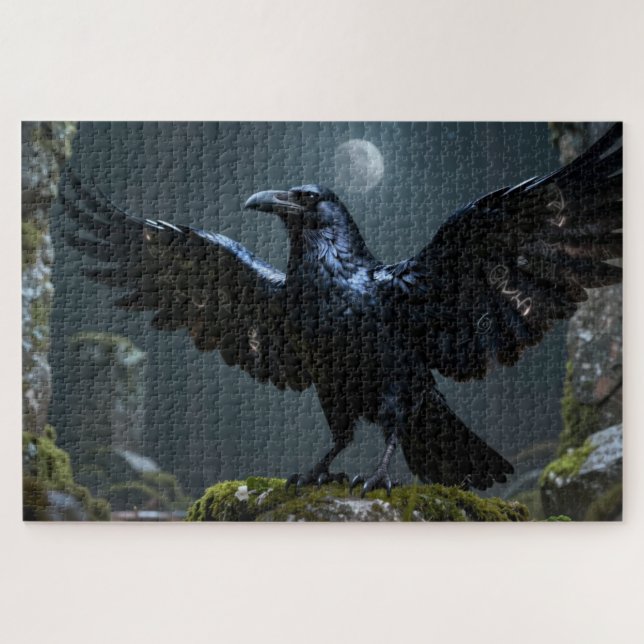 Puzzle de corbeau d'esprit celtique (Horizontal)