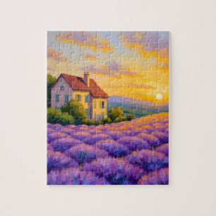 Puzzle de coucher de soleil de lavande