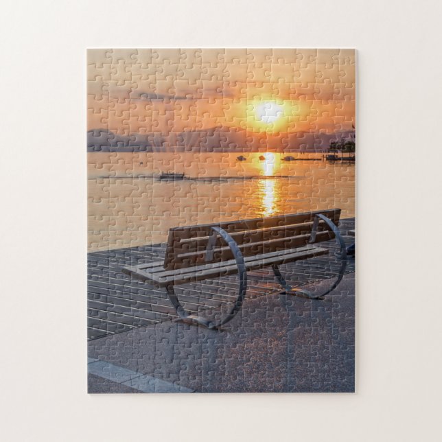 Puzzle de coucher de soleil sur le lac de Garde (Vertical)
