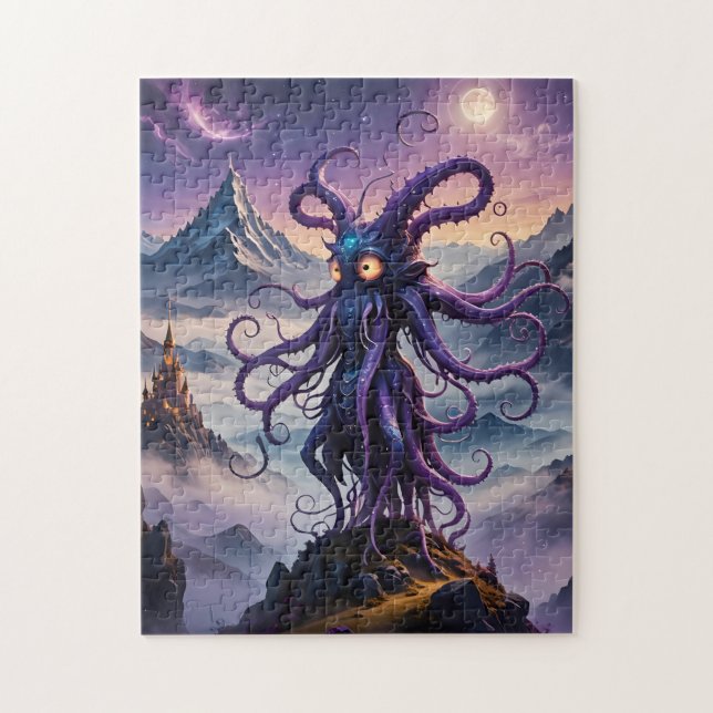 Puzzle de couleurs vives de l'espace Octopus Bold (Vertical)