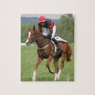 Puzzle de course de cheval de gazon
