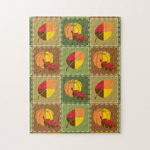 Puzzle de courtepointe d'automne
