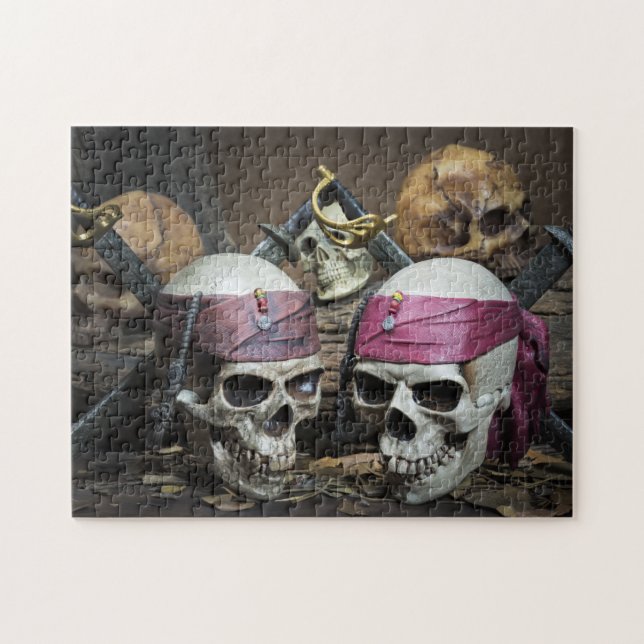 Puzzle de crânes de pirate (Horizontal)