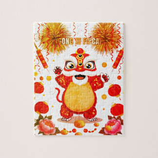 Puzzle de danse du lion pour enfants