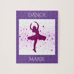 Puzzle de danse pour les filles. Nom personnalisé.