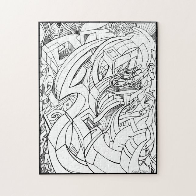 Puzzle de dessin à l'encre (Vertical)