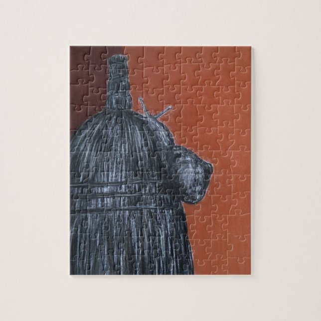 Puzzle de dessin escargot et balai avec boîte cade (Vertical)