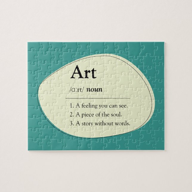 Puzzle de dictionnaire d'art personnalisé (Horizontal)
