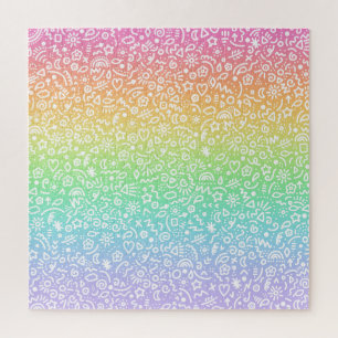 Puzzle de Doodle à Dégradé de Arc-en-ciel