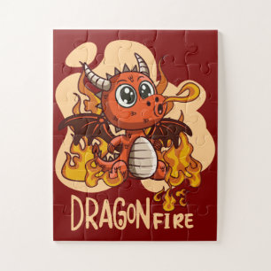 Puzzle de dragon de feu pour enfants
