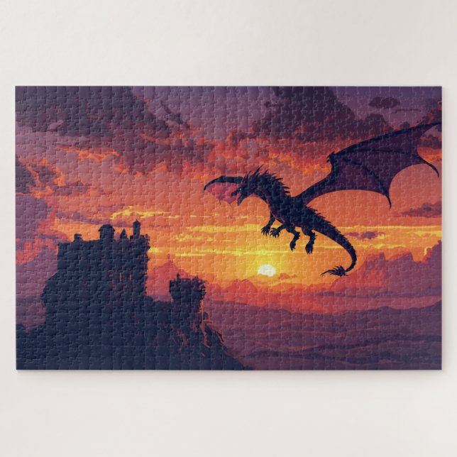 Puzzle de dragon gallois mythique (Horizontal)