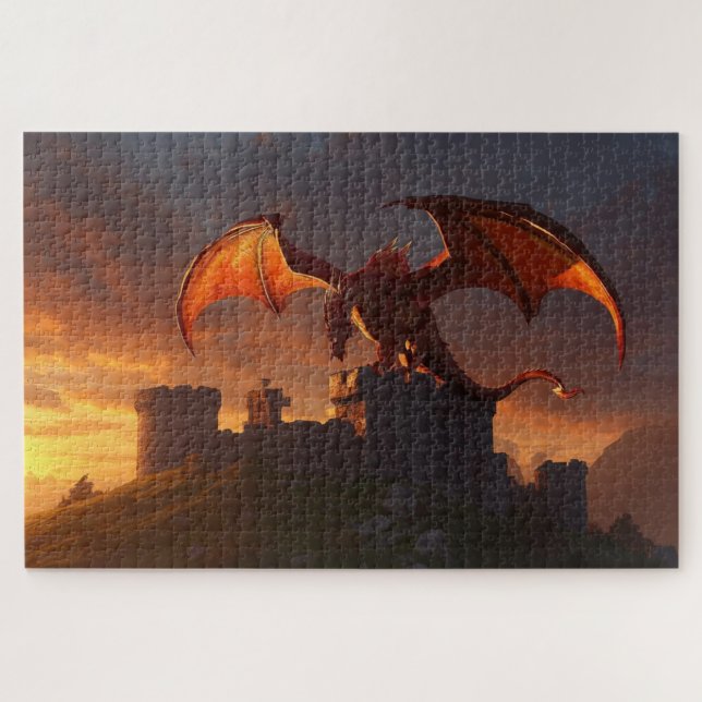 Puzzle de dragon gallois mythique (Horizontal)