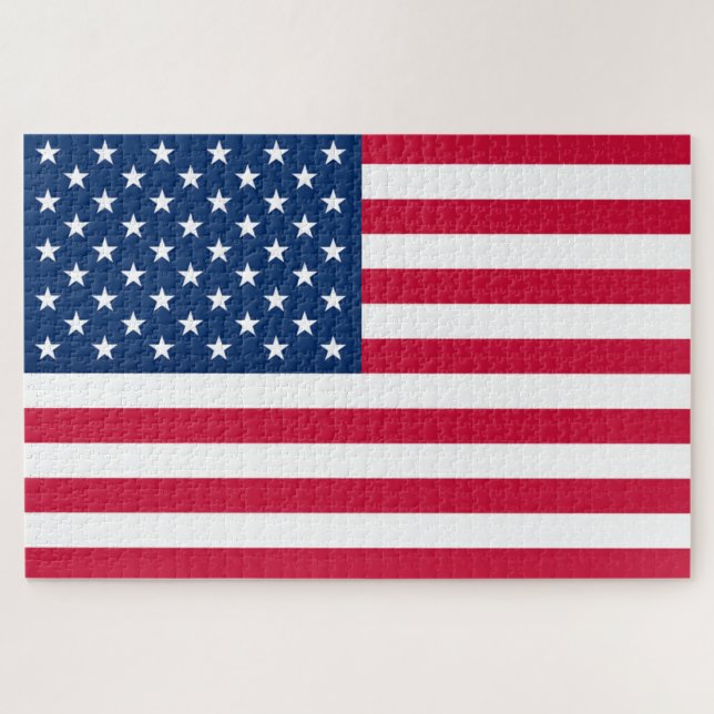 Puzzle de drapeau américain patriotique (Horizontal)