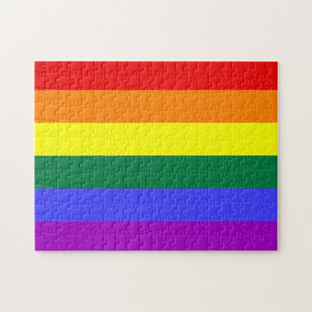 Puzzle de drapeau de la Fierté arc-en-ciel (Horizontal)