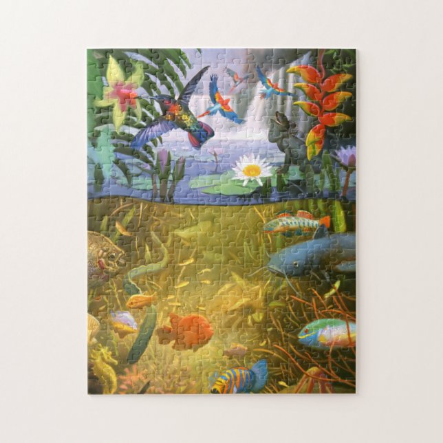 Puzzle de faune de forêt tropicale (Vertical)
