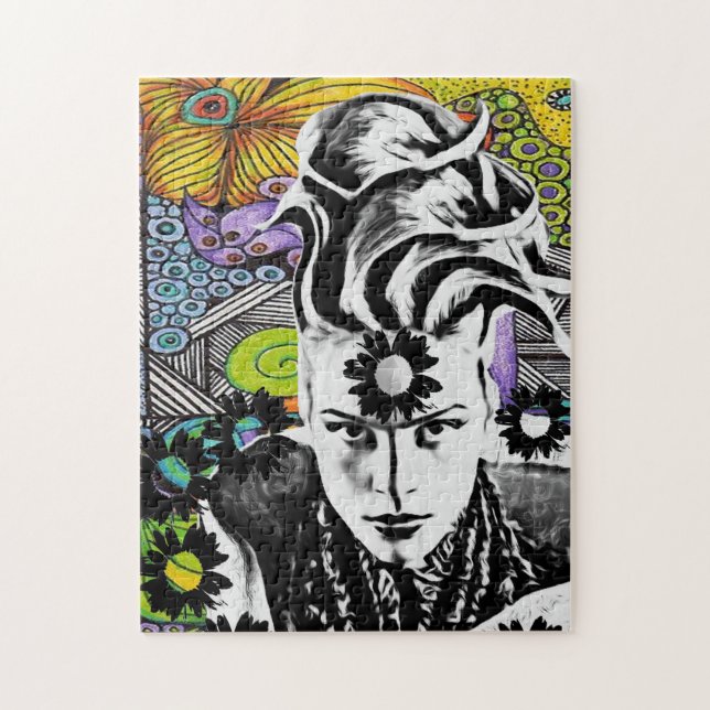 Puzzle de femme de bruit de Psicodelic (Vertical)