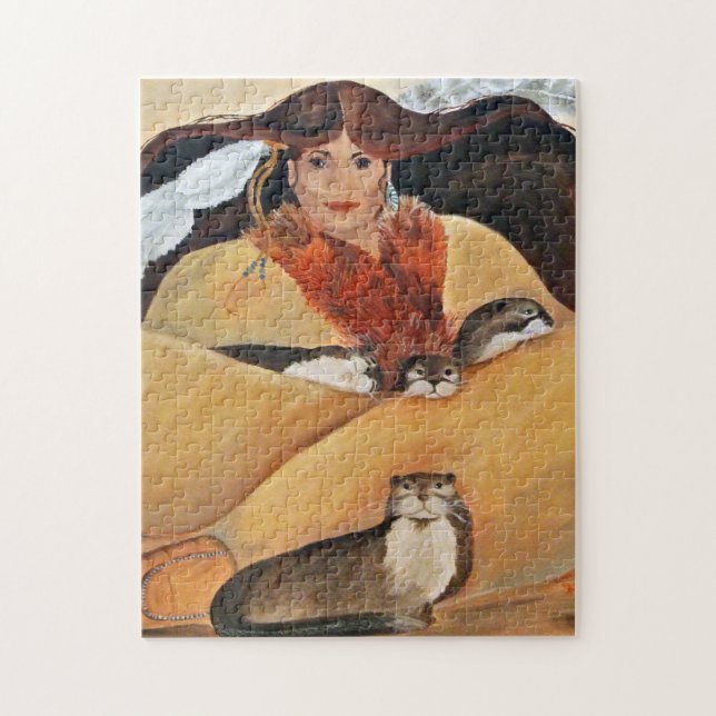 Puzzle de femme de loutre (Vertical)