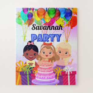 Puzzle de fête d'anniversaire de filles