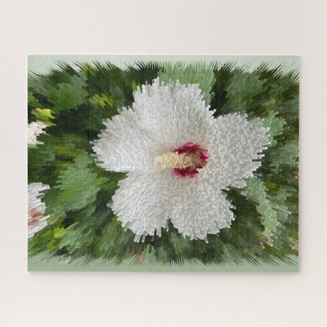 Puzzle de fleurs blanches (Horizontal)