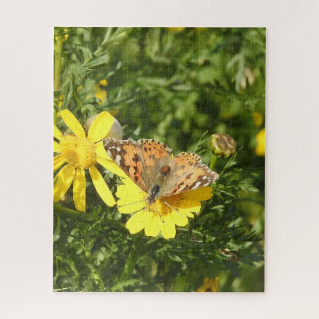 Puzzle de fleurs colorées papillon (Vertical)