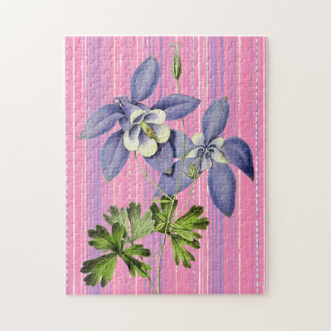 Puzzle de fleurs de colonnes de style vintage (Vertical)