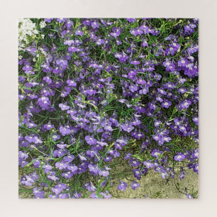 Puzzle de fleurs de printemps violet