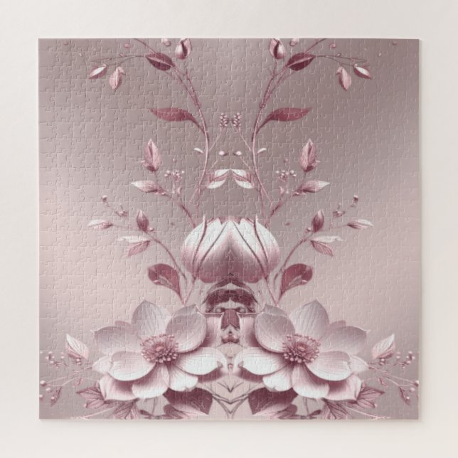 Puzzle de fleurs roses (Vertical)