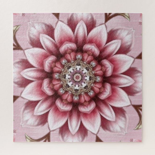 Puzzle de fleurs roses modernes (Vertical)