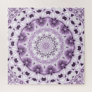 Puzzle de fleurs violettes élégantes