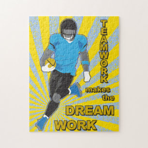 Puzzle de football 11x14 pour les aveugles de coul