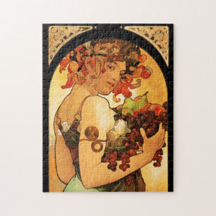 Puzzle de fruit d'Alphonse Mucha