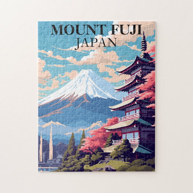 Puzzle de Fuji Japon Voyage Vintage (Vertical)