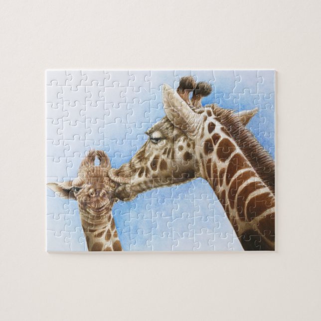 Puzzle de girafe et de veau (Horizontal)