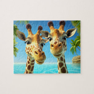 Puzzle de Giraffes pour enfants - Tropical