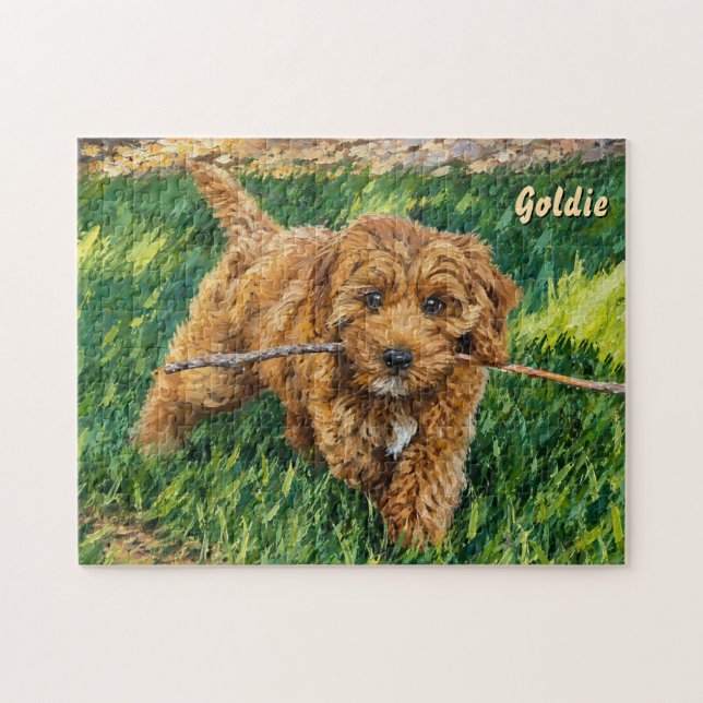 Puzzle de Golden Doodle joueur (Horizontal)