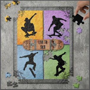 Puzzle de graffiti d'art de rue de skateboardeur u