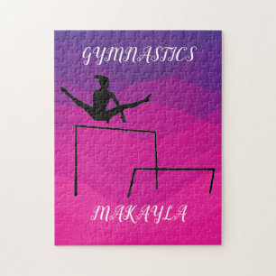 Puzzle de gymnastique avec gymnaste sur des barres