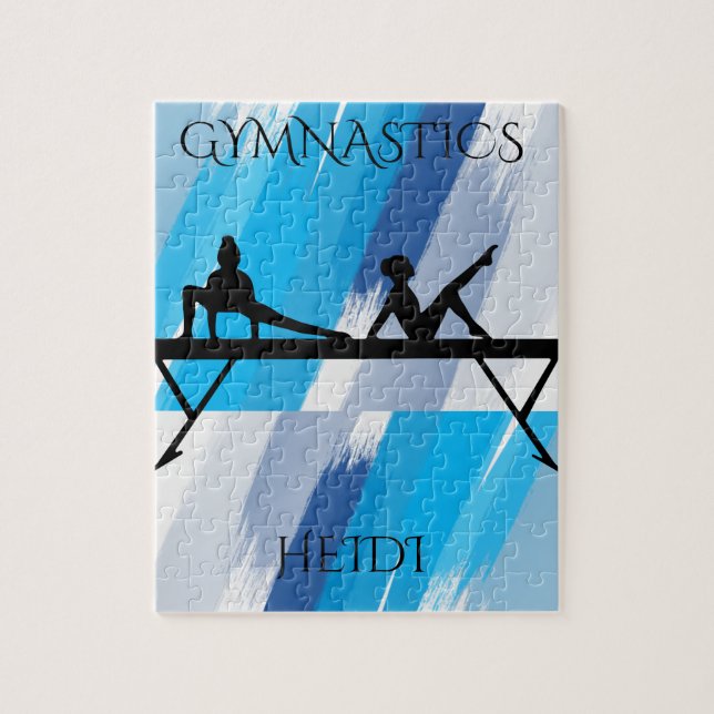 Puzzle de gymnastique de gymnastique. Nom personna (Vertical)