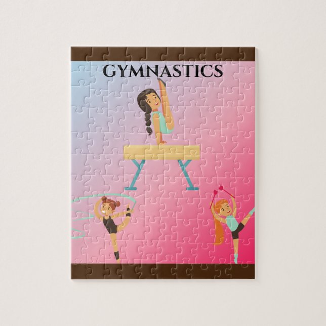 Puzzle de gymnastique pour fille. (Vertical)