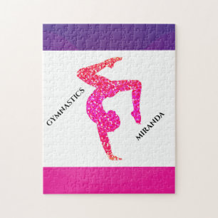 Puzzle de gymnastique pour fille personnalisée.