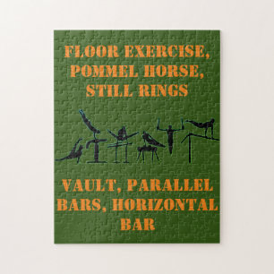 Puzzle de gymnastique pour les garçons en couleurs