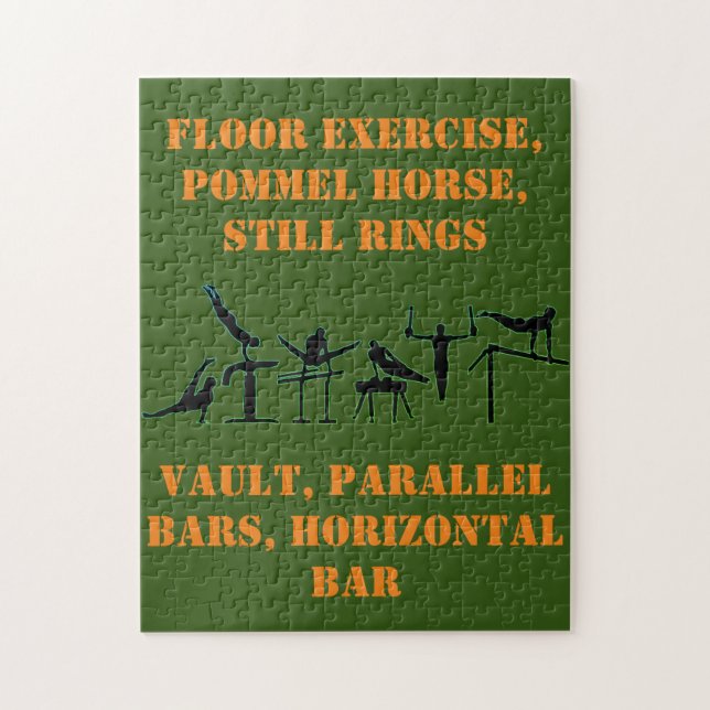 Puzzle de gymnastique pour les garçons en couleurs (Vertical)