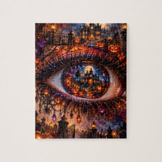 Puzzle de Halloween gothique surréaliste d'oeil