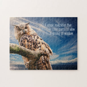 Puzzle de hibou de citation de sagesse