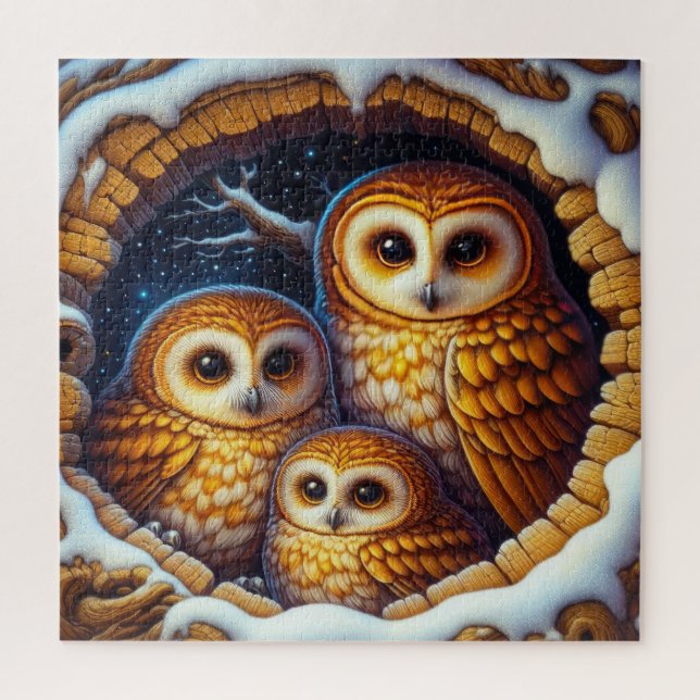 Puzzle de hiboux des neiges (Vertical)